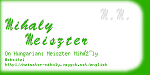 mihaly meiszter business card